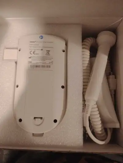 This Contec Fetal Doppler, model Sonoline B, is designed to detect fetal heartbeats with its high-se...