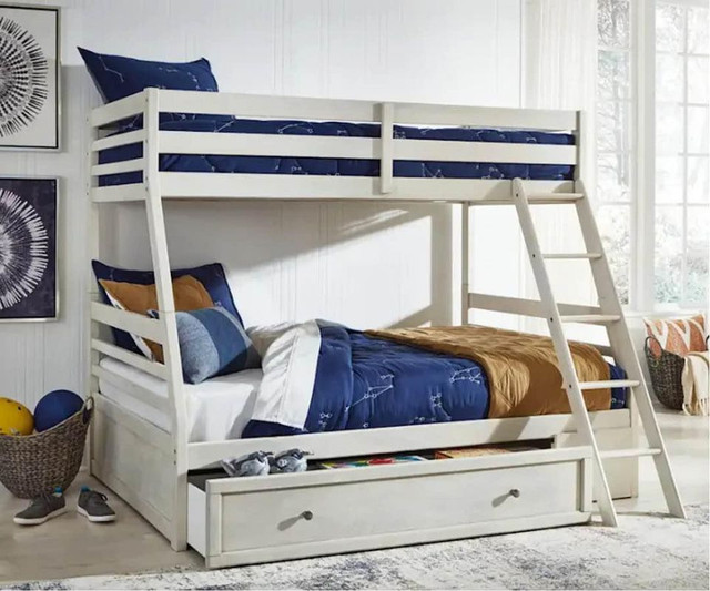  Bunk Bed with Drawers + Mattress – Perfect for Kids’ Rooms! dans Lits et matelas  à Sherbrooke
