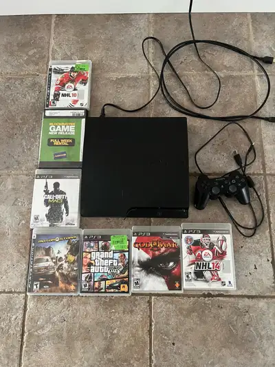 PS3 For Sale (Console/wires/1 controller/Games, View more