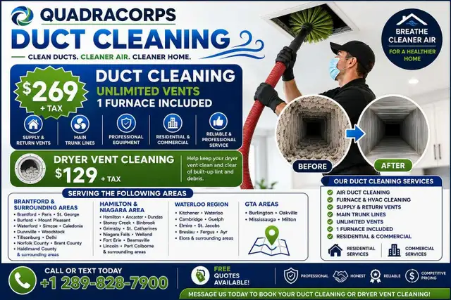 offering duct cleaning services