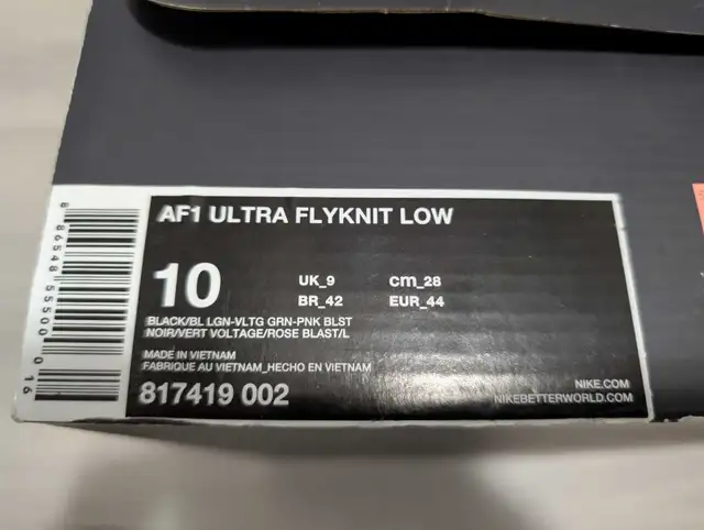 Nike "Multicolor" Air Force 1 Ultra Flyknit Low - Size 10 in Men's Shoes in Mississauga / Peel Region - Image 7