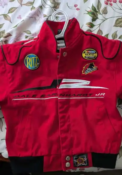 Vintage NASCAR Dale Earnhardt Jr Chase Racing Jacket Kids Size S , see pics for measurements