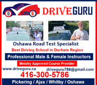 Driving Lessons / Road Tests in  Ajax/WHITBY/ Oshawa/Pickering