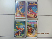 Walt Disney Black Diamond Classic 4pc VHS Lot Circa 1980-90s