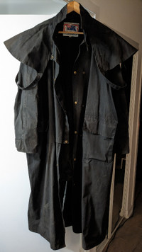Koolah Vintage Drover Duster Oilskin Jacket - Large