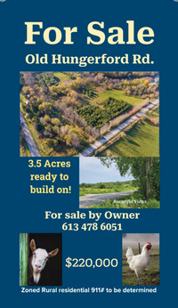 3.5 Acre Lot.  Sale by Owner