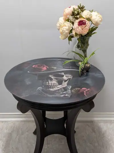 Steampunk Themed Accent Table, View more