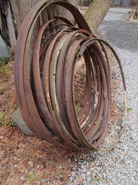 Vintage Metal Wagon Wheel Rims