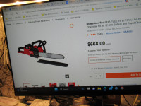 milwaukee fuel 16" chainsaw never used 385.00 firm