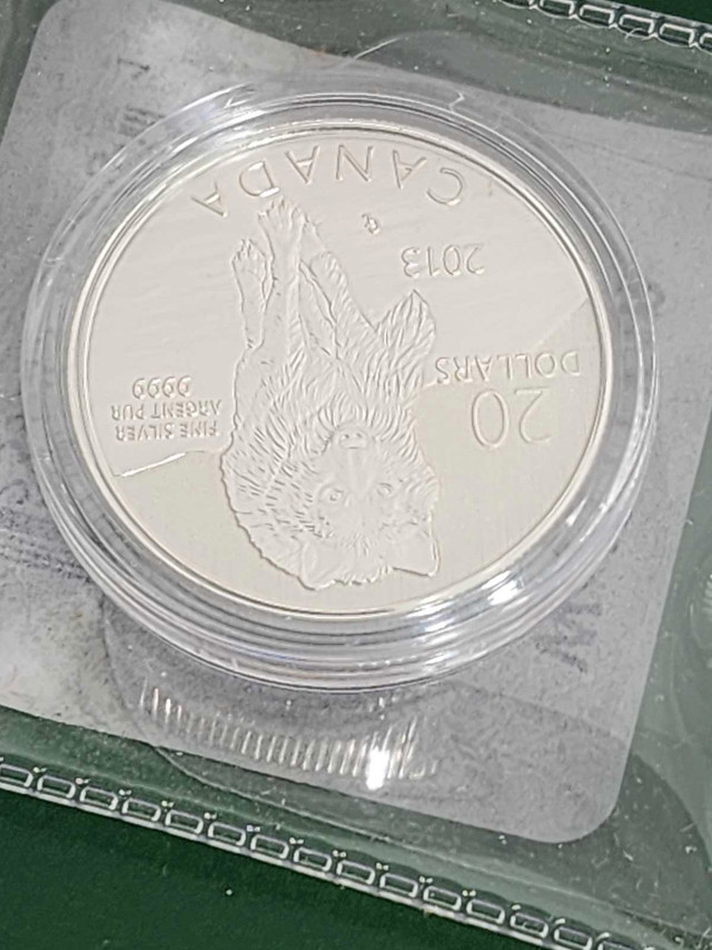 2013 Canada $20 Wolf ($20 for $20 #8) Fine Silver Coin in Arts & Collectibles in City of Toronto - Image 4