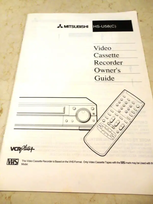 Mitsibushi HS-U58(c) Video cassette Recorder Owners Manual Guide in General Electronics in Kitchener / Waterloo - Image 2