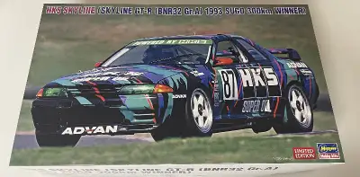 Hasegawa 1/24 Nissan Skyline GT-R (BNR32 Gr. A spec) HKS 1993 SUGO 300km Winner model. Item is still...