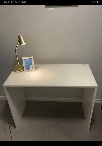 IKEA White Desk with Glass Top, View more