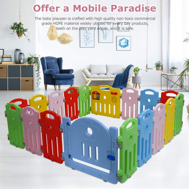 This baby playpen Perfect for baby and children up to 4 years of in Cribs in Calgary