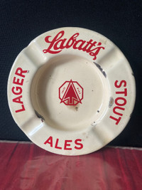 Vintage Labatt's Porcelain Ashtray, Brewery Not Sign