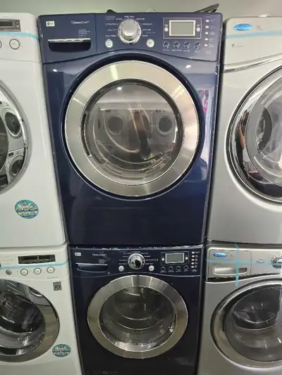 OAKVILLE! - SALE LG 27" Blue Frontload Stackable Washer Dryer Se, View more