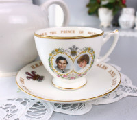 CROWN STAFFORDSHIRE Prince of Wales and Diana Spencer Teacup