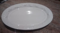 Large White Oval Ceramic Platter