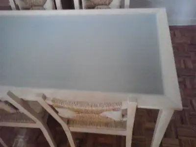 Ikea dining  table wood w/glass insert, View more