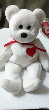 (ON HOLD) Ty Beanie Baby Valentino With Plastic red heart