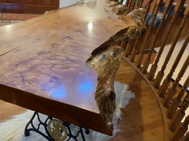 Live Edge Maple Burl Entryway Table – Unique!64252989182723122