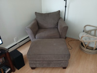 cushy chair with footstool