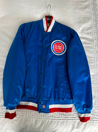 Vintage Shain of Canada Detroit Pistons NBA. Satin Jacket size L