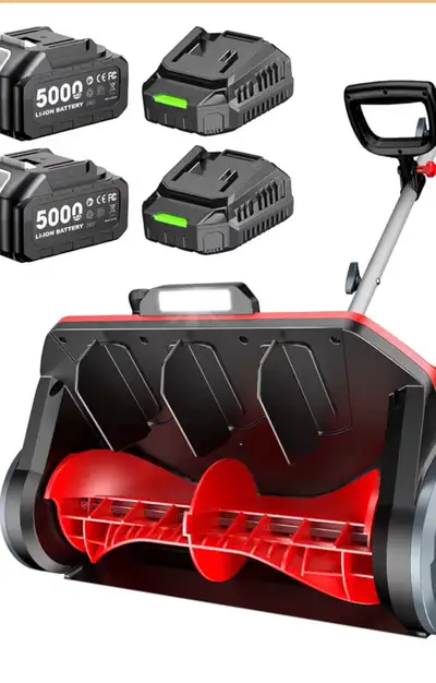 Marque : TaskStar Souffleuse à neige sans fil de 41,5 cm avec 2 batteries de 5,0Ah et chargeur, puis...
