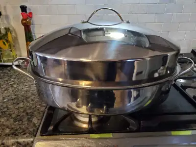 Turkey pot/roasting pan, with removable rack. (Or it can be used for anything you see fit, really)....