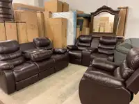Yes!! Really Complete 3 pieces 6 seat Recliner couch sets $1599