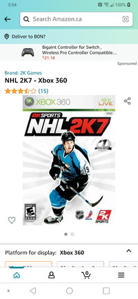 2K Sports NHL 2K7 for Xbox 360. New sealed
