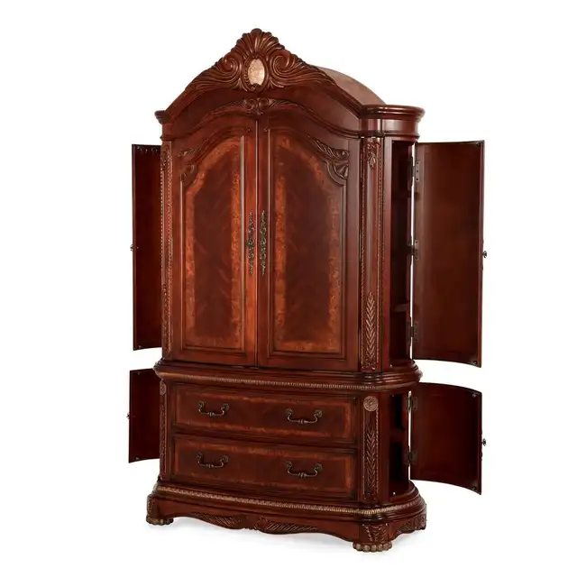 REDUCED Queen Micheal Amini Sleigh Bedroom Suite in Beds & Mattresses in Campbell River - Image 9