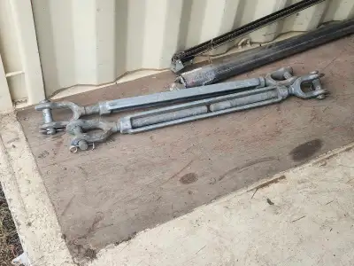These are used turnbuckles, perfect for various tensioning applications. They show signs of wear but...