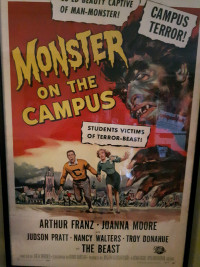 Vintage 1958 Movie -Monster On The Campus -Framed