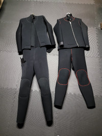 2 heavy duty wet suits.   Male 5'10 160pds