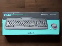 Logitech wireless combo keyboard & mouse MK320 brand new/clavier