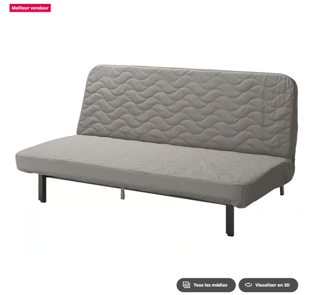 Canapé-lit / Sofa-lit / Lit convertible IKEA (clic-clac) in Couches & Futons in City of Montréal - Image 7