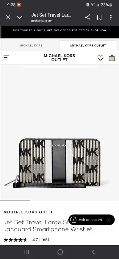 Michael Kors clutch wristlet, View more
