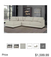 Brand new fabric sectional