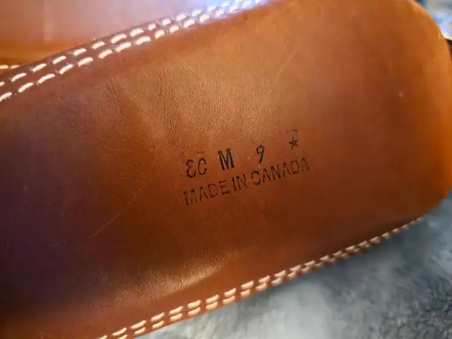 New leather moccasins slippers Mens 9 canada in Men's Shoes in Edmonton - Image 6