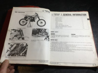 Official 1983 Honda CR125R Shop Manual Motocross Dirt Bike