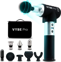 Vybe Pro Percussion Massage Gun: 9 Speeds, 8 Attachments, Quiet