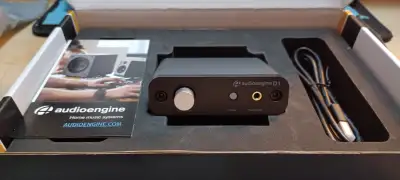 DAC - Audioengine D1 32 Bit Desktop Headphone Amp and DAC, View more