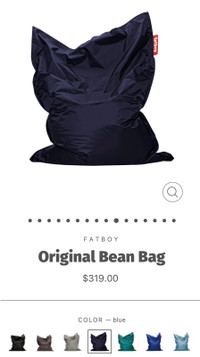 Oversized beanbag chair 55” x 70” like new