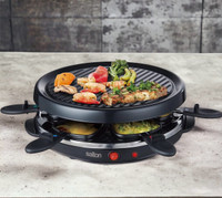 6 Person Raclette Indoor Electric Cheese Round Party Grill