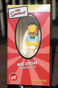 The Simpsons Moe Polystone Bust Sideshow Figure Limited Editon
