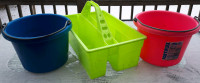 Fortiflex livestock feed, water buckets and tote
