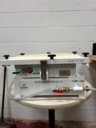 Landis International vacuum forming equipment. - Double sized vacuum form tank - Quick release tank...