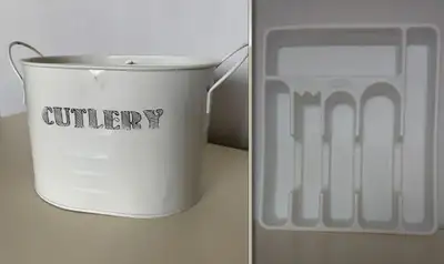 Cutlery utensils holder & drawer tray – kitchen organization, View more