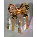 SWAROVSKI CRYSTAL MEMORIES  PRESENT w/Gold Bow